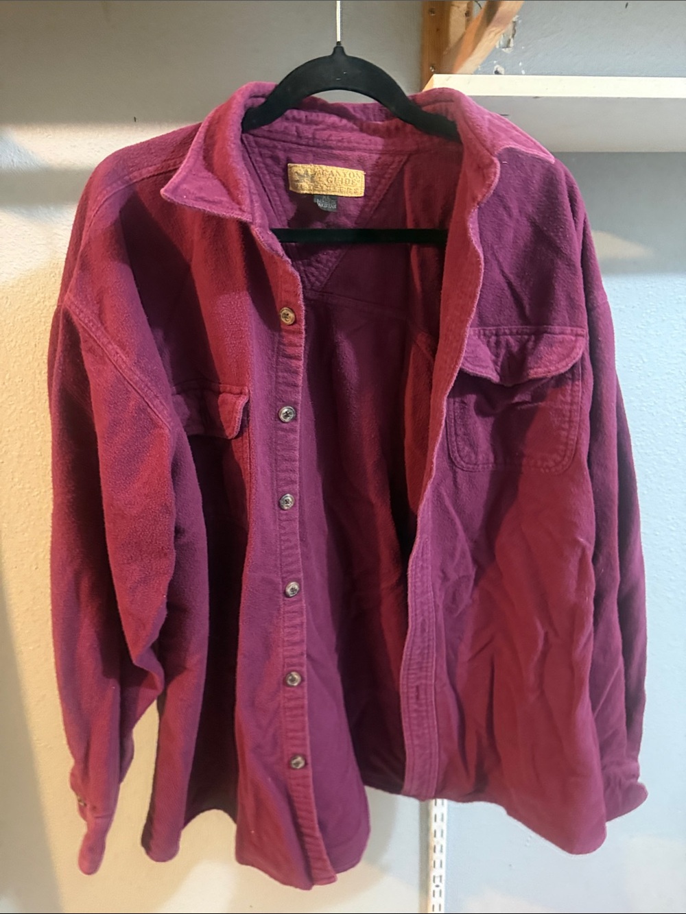 Canon Plum Button-Front Shirt Jacket